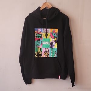 Marvel Black Multicolor Graphic Sweater